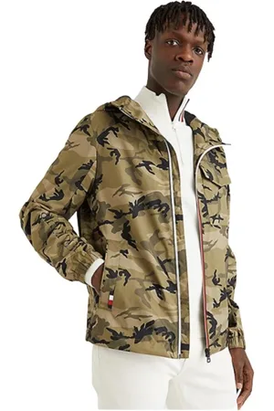 Tommy Hilfiger Light Jackets, male, , Size: 2XL Adjustable Hooded Jacket