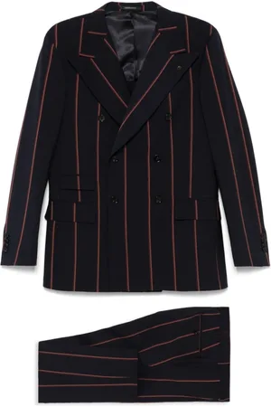 GABRIELE PASINI Single Breasted Suits, male, , Size: M Double-Breasted Suit with Rear Vents