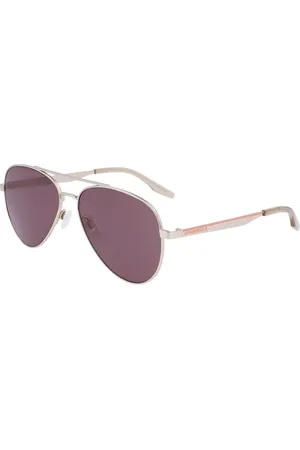 Converse Sunglasses, unisex, , Size: ONE SIZE Gold Metal Sunglasses with Pink Lenses