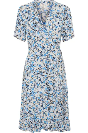 Part Two Wrap Dresses, female, , Size: 3XL Windsurfer Mini Flower Wrap Dress