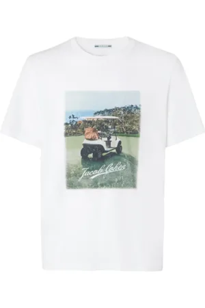 Jacob Cohen T-Shirts, male, , Size: XL Golf-themed Bianco T-shirt Ss25