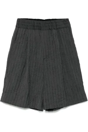 DRIES VAN NOTEN Long Shorts, male, , Size: L Stripe Detailing Elastic Waist Shorts