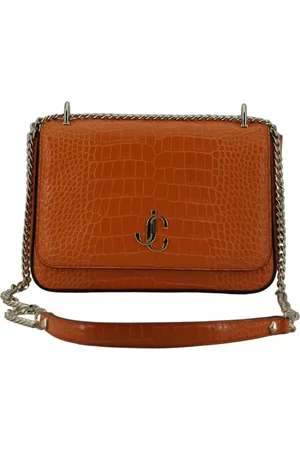 Jimmy Choo Cross Body Bags, female, , Size: ONE SIZE Croc Embossed Leather Shoulder Bag