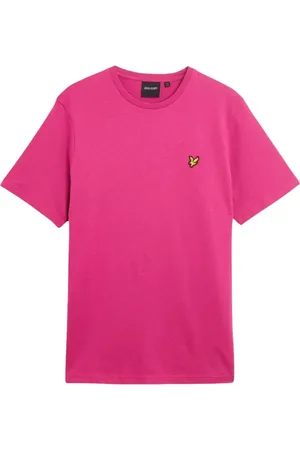 Lyle & Scott T-Shirts, male, , Size: S Fuchsia Print Short Sleeve T-shirt