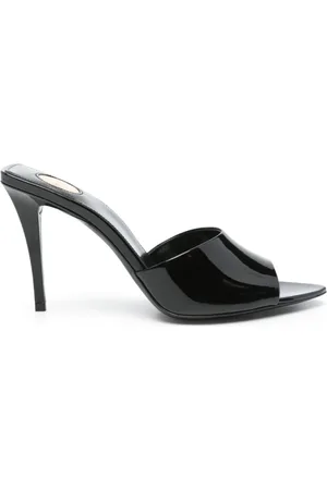 Saint Laurent Heeled Mules, female, , Size: 6 US High Heel Leather Sandals