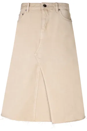 Tory Burch Denim Skirts, female, , Size: XS Deconstructed Denim Midi Skirt