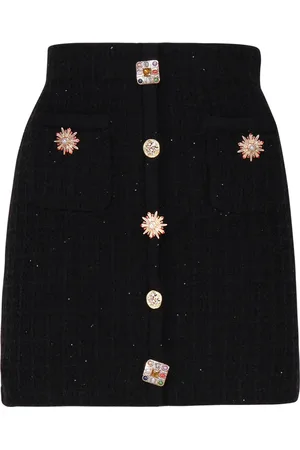 Self-Portrait Short Skirts, female, , Size: L Miniskirt with Decorative Buttons