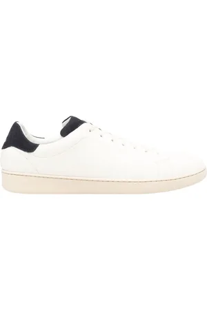 Kiton Sneakers, male, , Size: 10 US Leather Sneakers With Blue Details