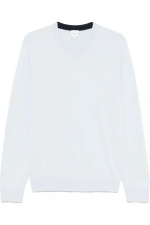 Paul Smith Round-neck Knitwear, male, , Size: S Clear Sweater Ribbed Crew Neck