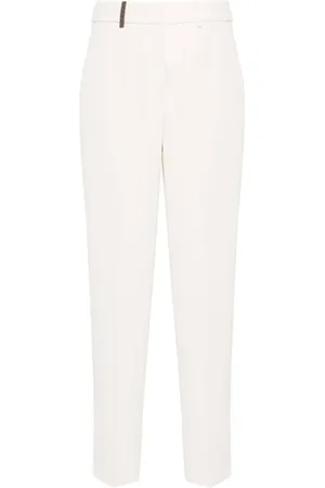 PESERICO SIGN Slim-fit Trousers, female, , Size: XS Tapered Trousers Crêpe Effect