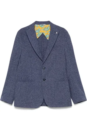 Manuel Ritz Blazers, male, , Size: 2XL Buttoned Jacket with Rear Vents