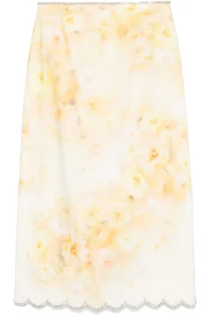 ZIMMERMANN Midi Skirts, female, , Size: M Crush Scalloped Midi Skirt