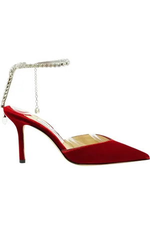 Jimmy Choo High Heel Sandals, female, , Size: 8 US Velvet Saeda Slingback