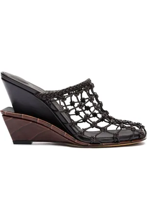 Jacquemus Wedges, female, , Size: 7 US Brown and Black Sandals for Women