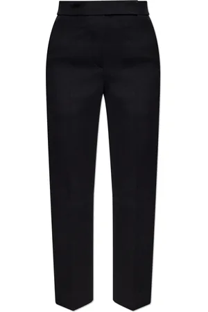 Tory Burch Cropped Trousers, female, , Size: S Pleated Wool Straight Pants