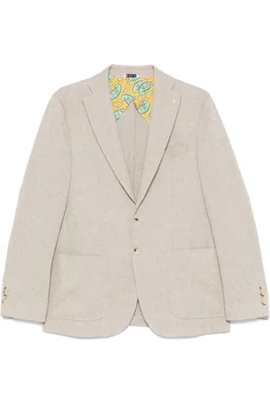 Manuel Ritz Blazers, male, , Size: XL Modern Beige Blazer with Button Fastening
