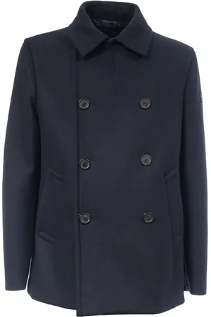 Paul & Shark Double-Breasted Coats, male, , Size: 5XL Re-Wool Peacoat Double-Breasted Long Sleeve