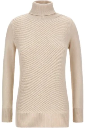 Woolrich Turtlenecks, female, , Size: L Turtleneck Sweater with Hooded Neckline