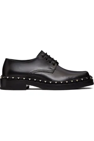 VALENTINO GARAVANI Business Shoes, male, , Size: 12 US Rockstud M-Way Leather Derby Shoes
