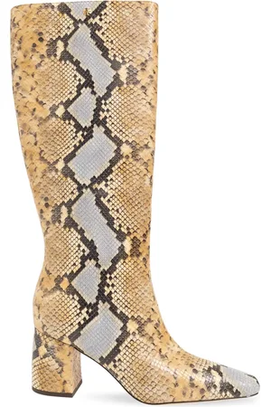 Tory Burch Heeled Boots, female, , Size: 5 1/2 US Tall Banana Embossed Heeled Boots