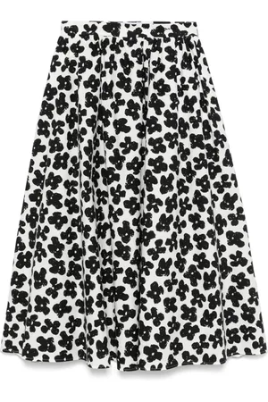 Msgm Midi Skirts, female, , Size: S Midi Skirt with Pleat Detailing