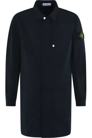 Stone Island Single-Breasted Coats, male, , Size: M Long Coat