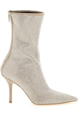 PARIS TEXAS Heeled Boots, female, , Size: 9 US Glamorous Rhinestone Ankle Boots