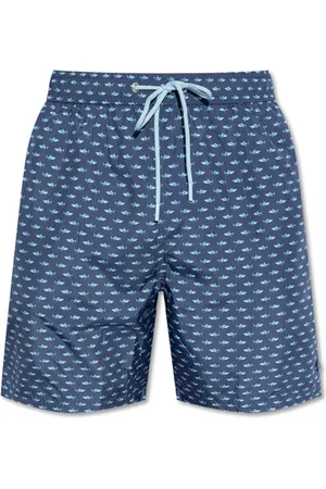 Paul & Shark Beachwear, male, , Size: 2XL Swim Shorts with Shark Print