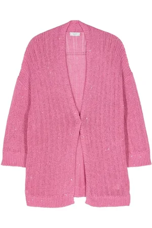 PESERICO SIGN Cardigans, female, , Size: 3XL Sequin-detail V-neck Cardigan