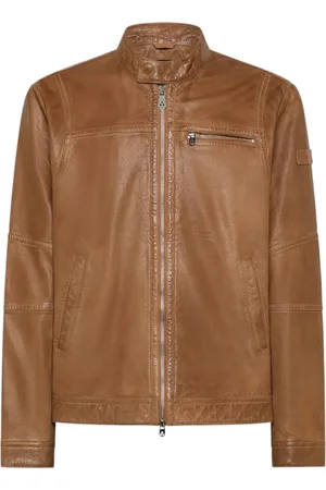Peuterey Leather Jackets, male, , Size: XL Coats for Men