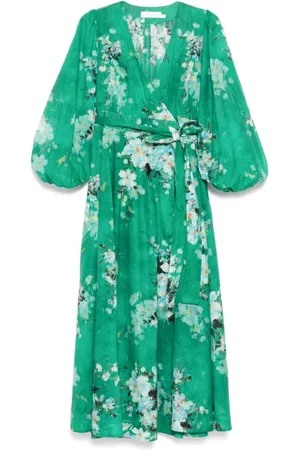 ZIMMERMANN Wrap Dresses, female, , Size: S Verde Dress