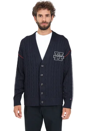 Tommy Hilfiger Cardigans, male, , Size: L V-Neck Cardigan