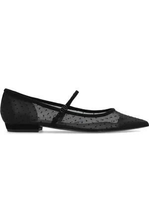Tory Burch Ballerinas, female, , Size: 6 US Double T Buckle Mary-Jane Mesh Flats