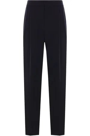Giorgio Armani Straight Trousers, male, , Size: XL Trousers with Pleat Detailing