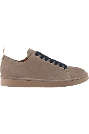 Panchic Sneakers, male, , Size: 11 US Beige Suede Lace-Up Sneakers