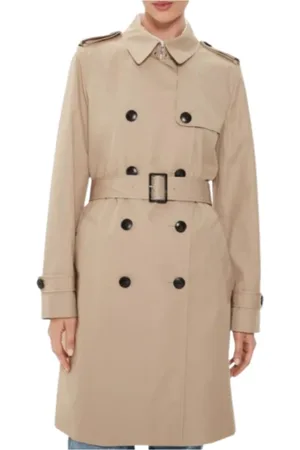 Tommy Hilfiger Trench Coats, female, , Size: M Slim Fit Cotton Trench Coat