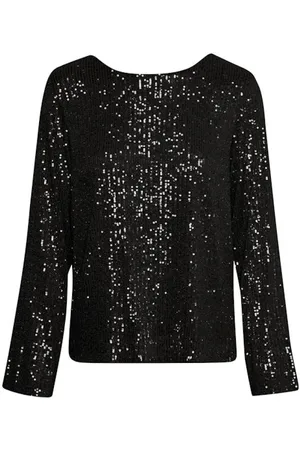 Part Two Blouses, female, , Size: L Sequin Top