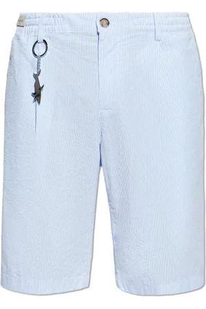 Paul & Shark Casual Shorts, male, , Size: M Seersucker cotton bermuda shorts