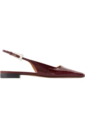 PARIS TEXAS Ballerinas, female, , Size: 7 US Croc-Embossed Leather Slingback
