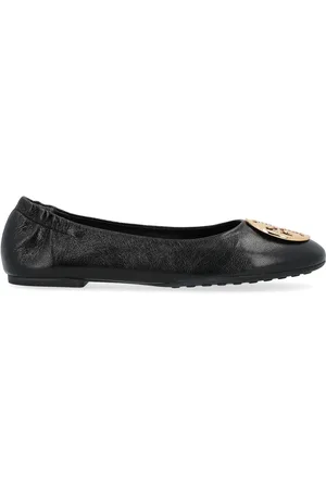 Tory Burch Ballerinas, female, , Size: 10 US Claire Leather Ballerina Flats