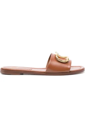 VALENTINO GARAVANI Sliders, female, , Size: 5 US Vlogo Signature Leather Sandals