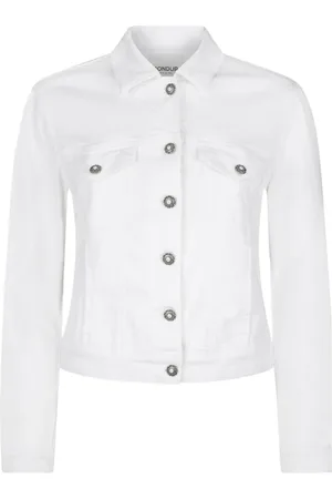 Dondup Light Jackets, female, , Size: M Denim Jacket with Jewel Buttons
