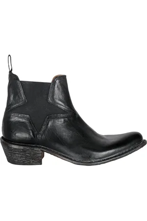 Moma Cowboy Boots, female, , Size: 8 1/2 US Leather ankle boot with star motif