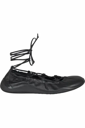 vic matiè Ballerinas, female, , Size: 8 US Leather Ballerina Flats with Ankle Ribbons