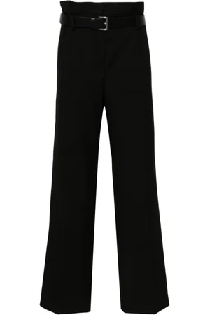 Prada Wide Trousers, female, , Size: S Gabardine Wide Leg Trousers