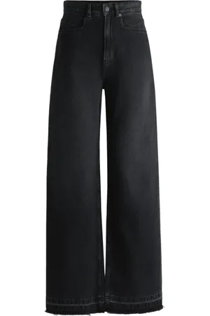 HUGO BOSS Wide Jeans, female, , Size: W24 Modern Wide Leg Denim Jeans