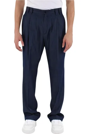 COSTUMEIN Straight Trousers, male, , Size: XL Cotton Pleated Pants