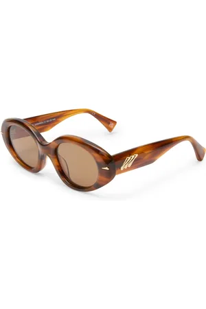 Le Specs Sunglasses, female, , Size: L Stylish Oval Sunglasses in Teak