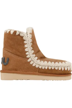 Mou Winter Boots, female, , Size: 7 US Glitter Logo Cognac High Design Boots