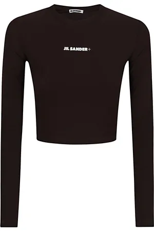 Jil Sander Long Sleeve Tops, female, , Size: S Stylish T-Shirt with Logo